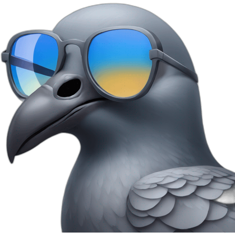 Pigeon with sunglasses emoji