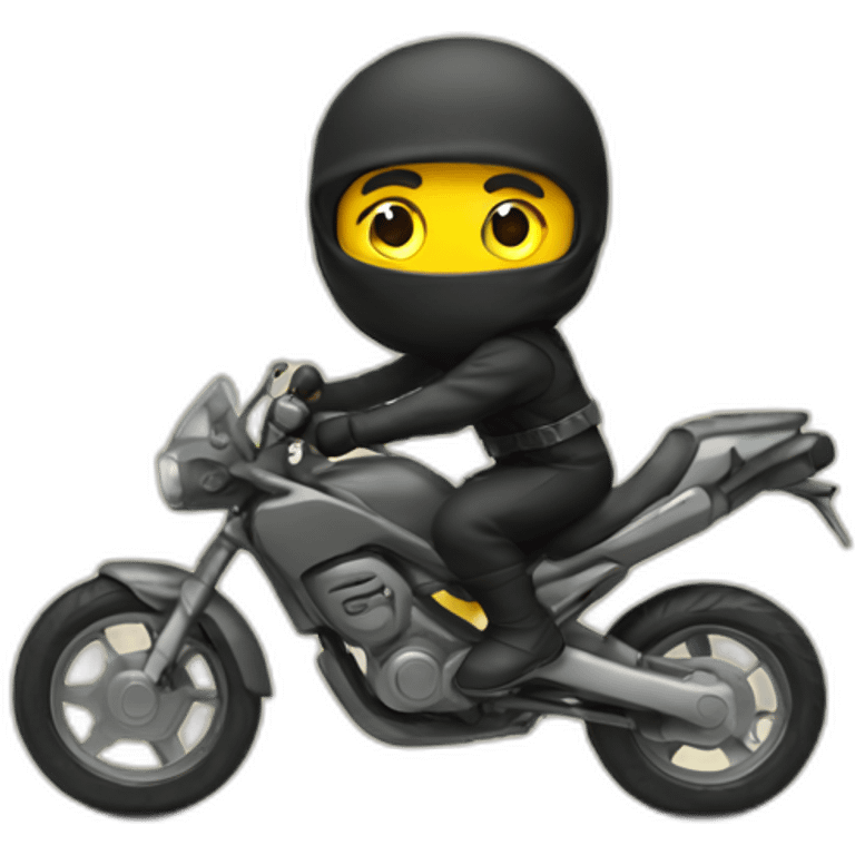 Ninja riding a bike  emoji