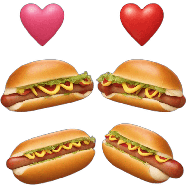 snail-hotdog-heart emoji