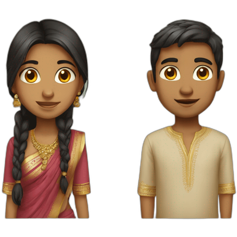 indian girl pakistani boy emoji