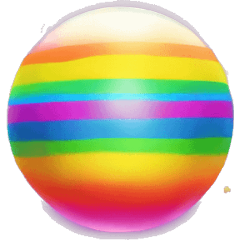 lisa frank planet with rainbow rings emoji