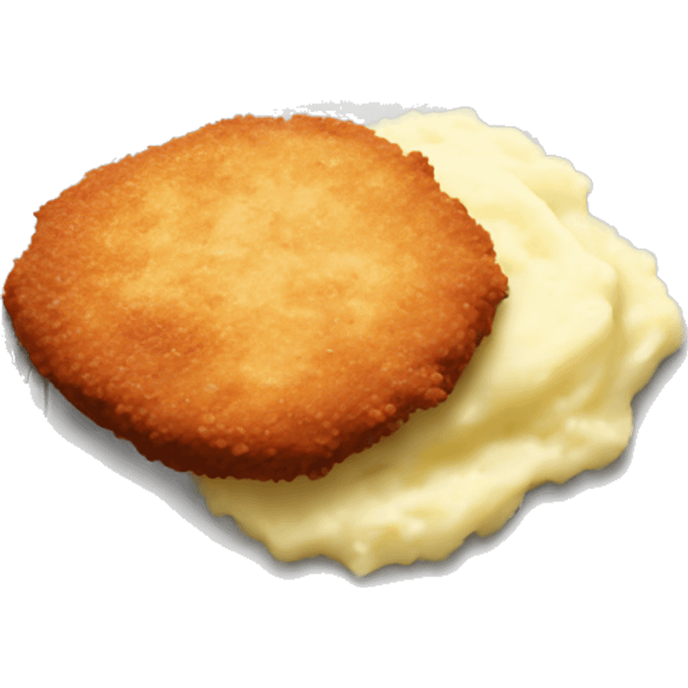 Cutlet with mashed potatoes emoji