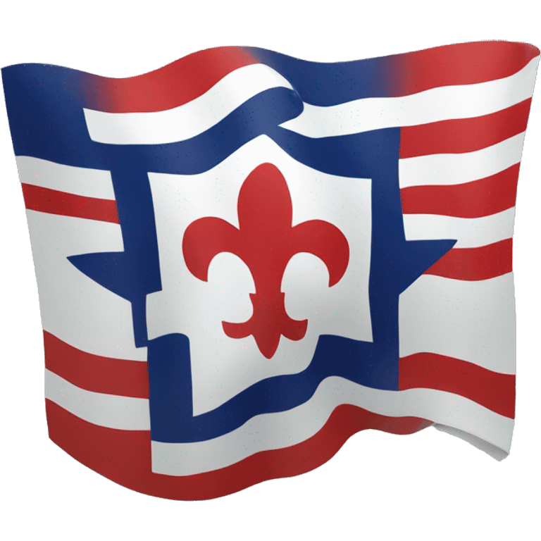 French flag star shaped  emoji