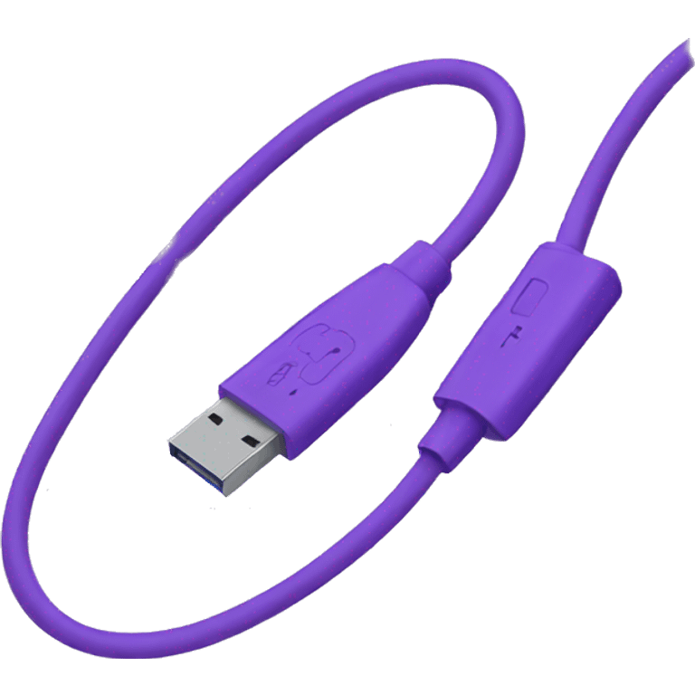 Purple usb cable emoji