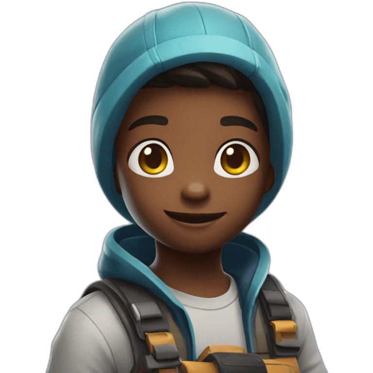 kid holding fortnite vbucks emoji