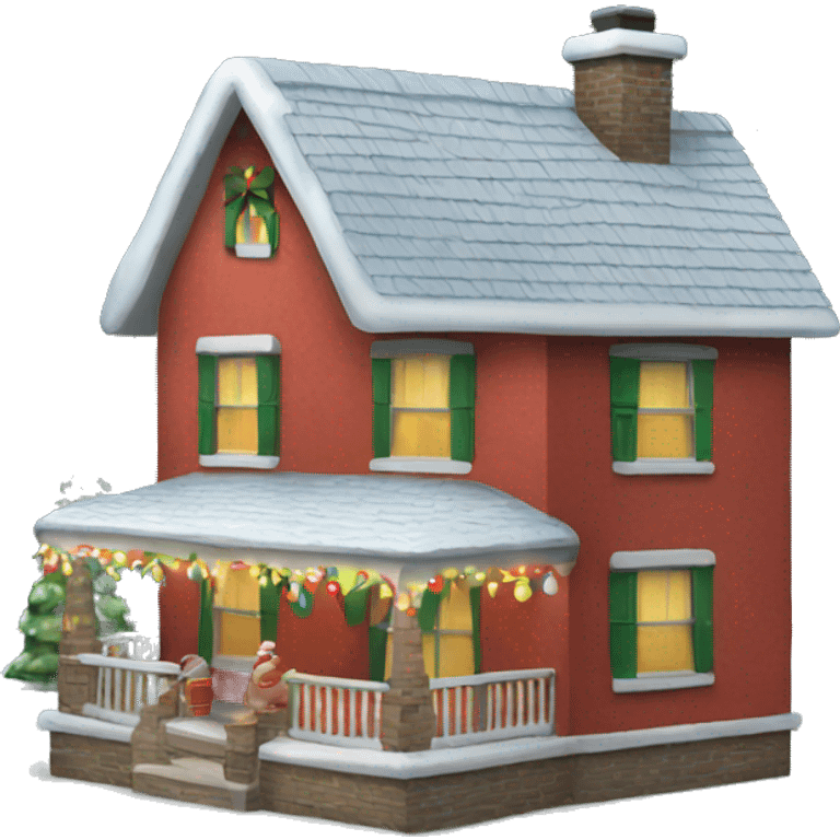 Christmas house emoji