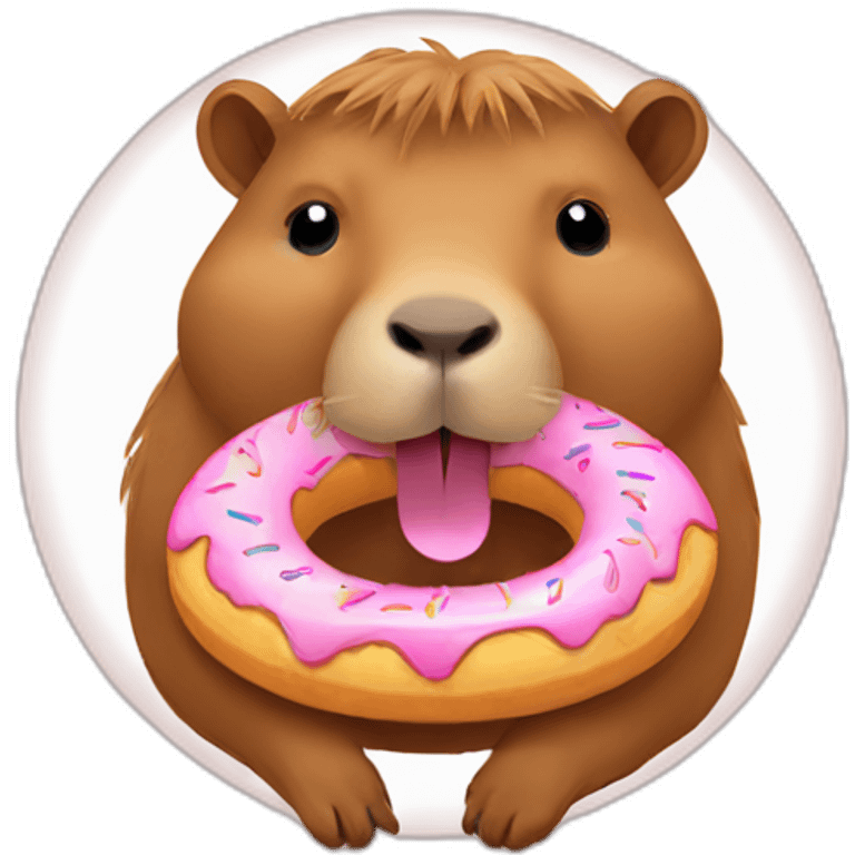 Capybara with donut emoji