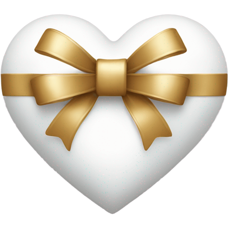 White heart with bow emoji