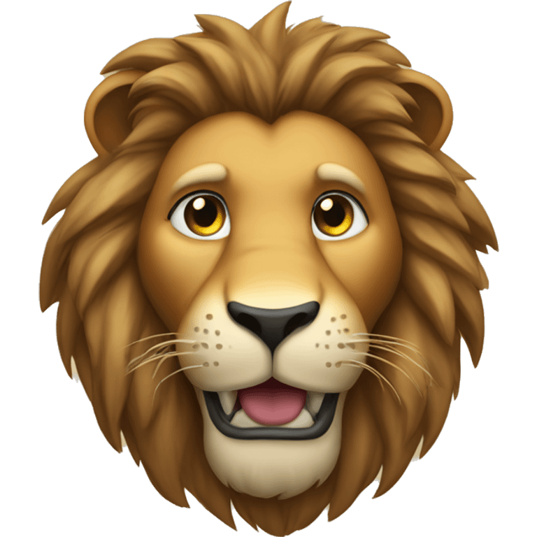 Lion with hand on face emoji