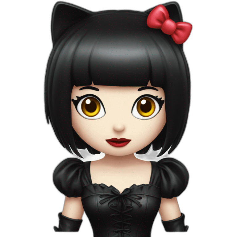 hello kitty as elvira emoji