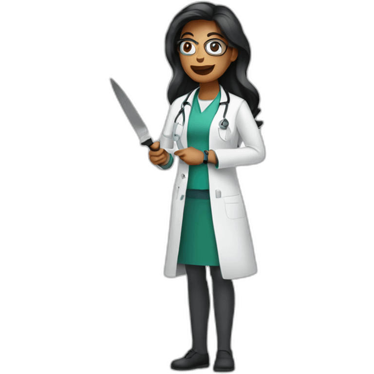 Female Dr. With knife emoji