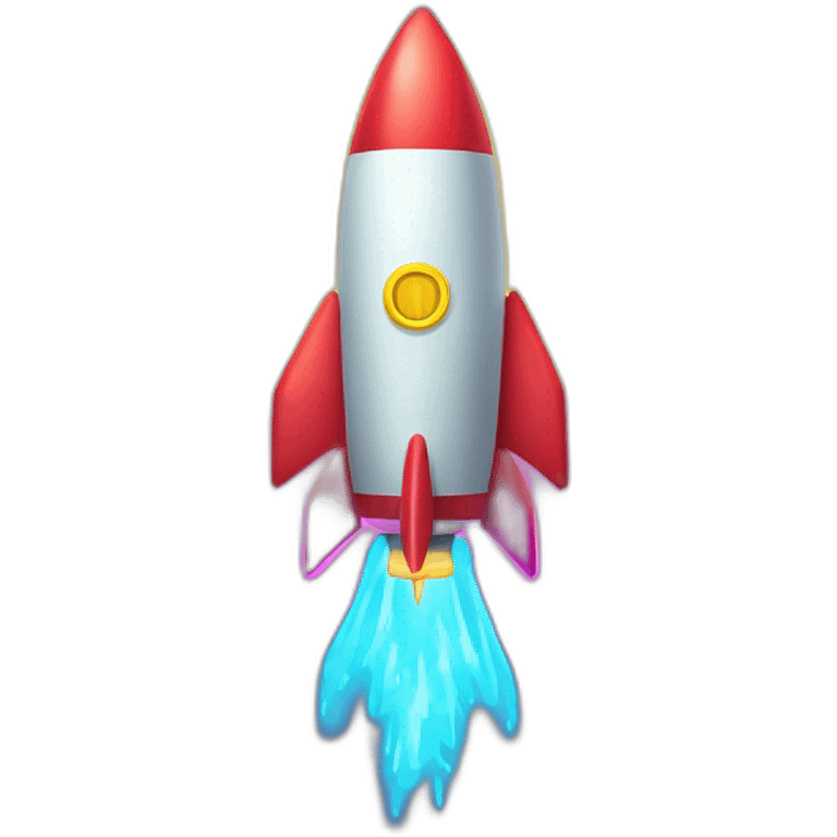 neon dollar rocket emoji