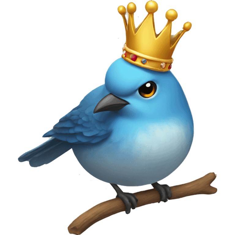 bird with crown on it emoji