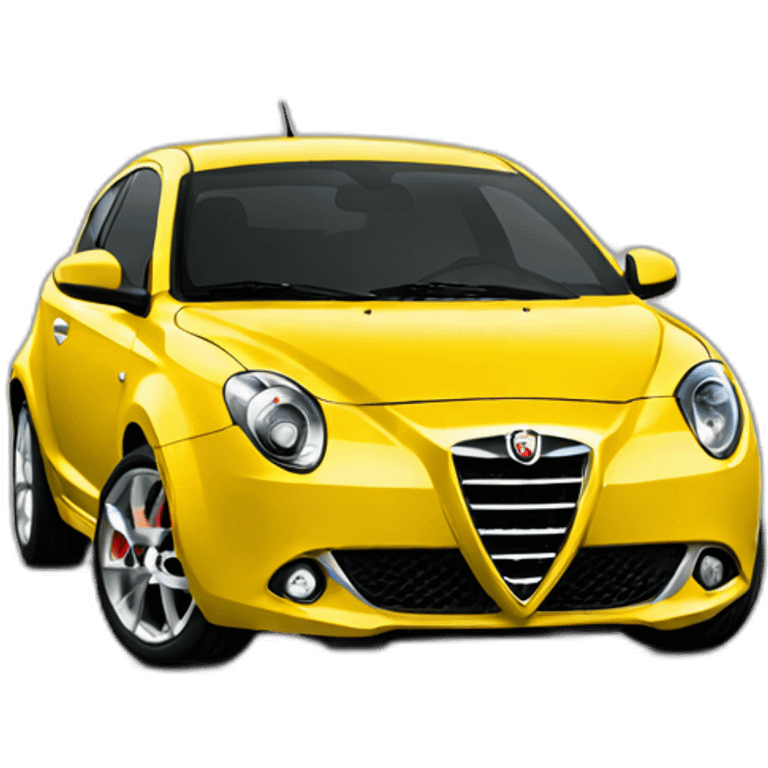 Yellow Alfa Romeo mito front emoji