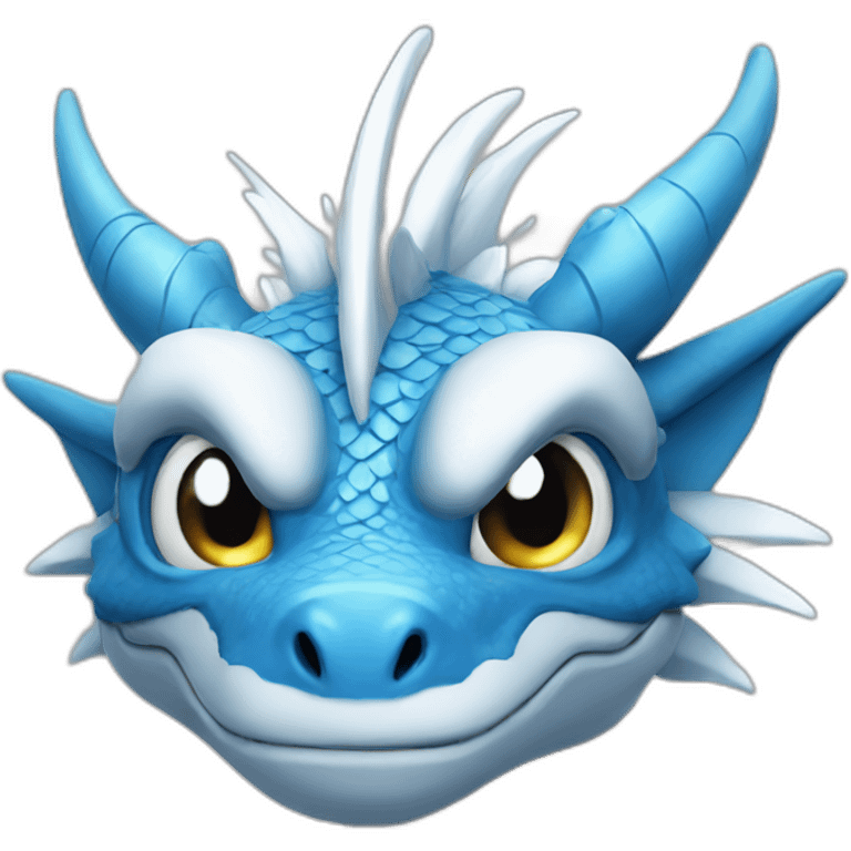 Blue eye white dragon emoji