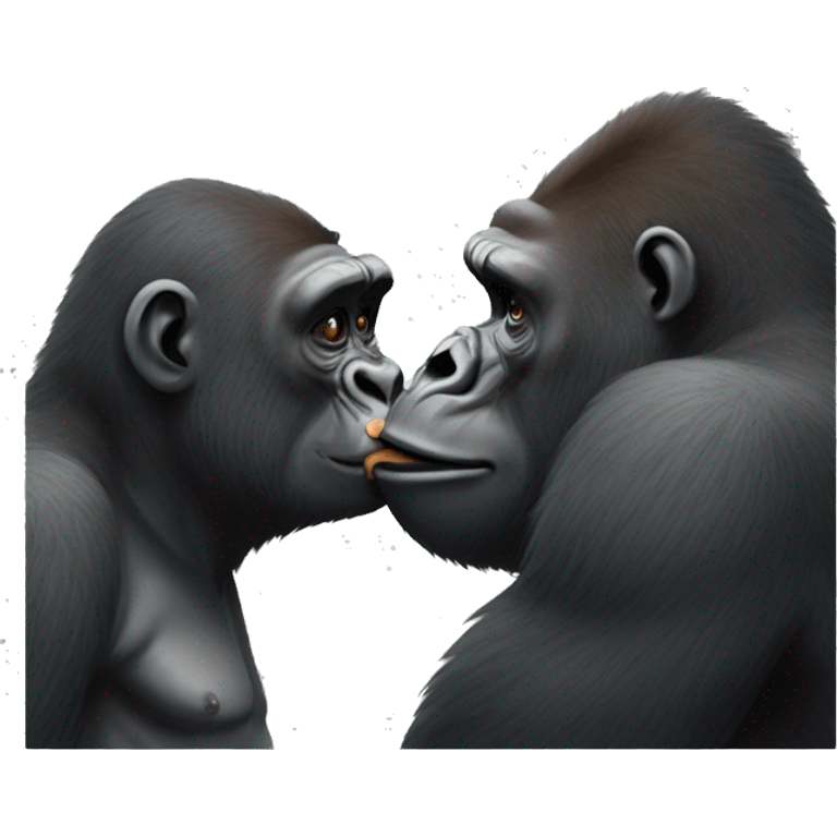 gorilla giving a kiss  emoji