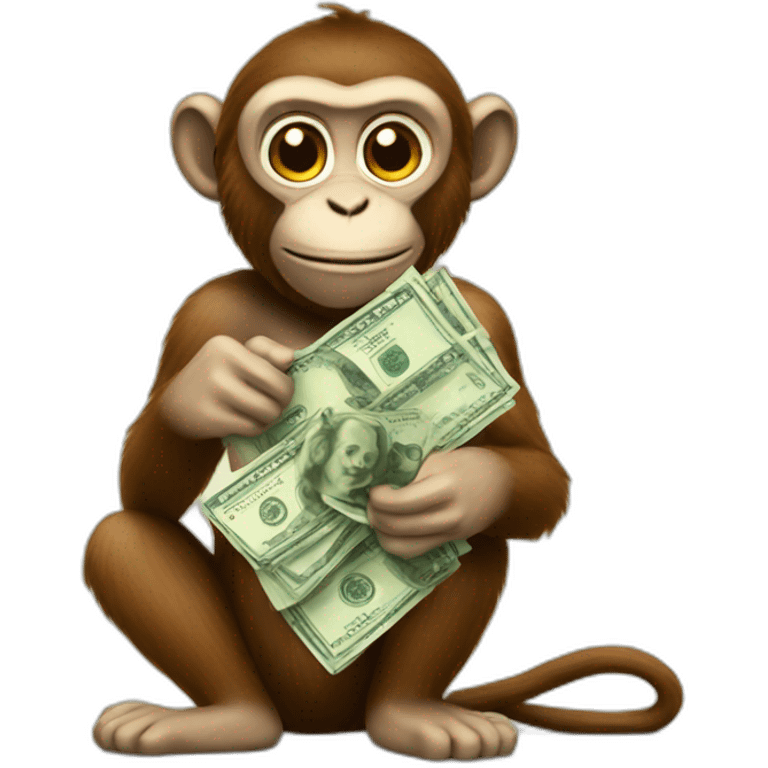 Monkey with money emoji