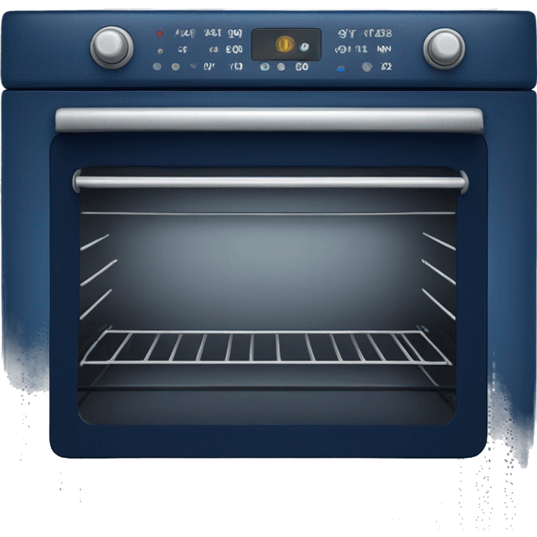 Realistic navy blue oven isolated.  emoji