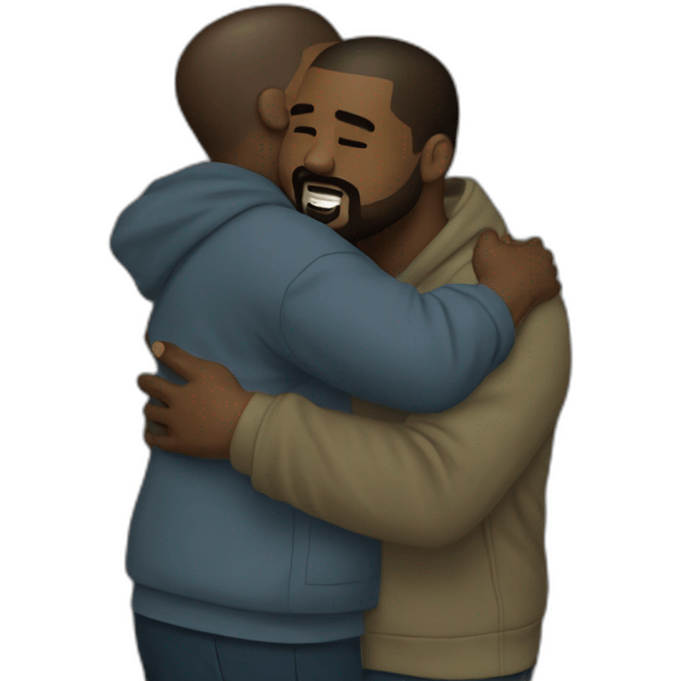 kanye west hugging kanye west emoji