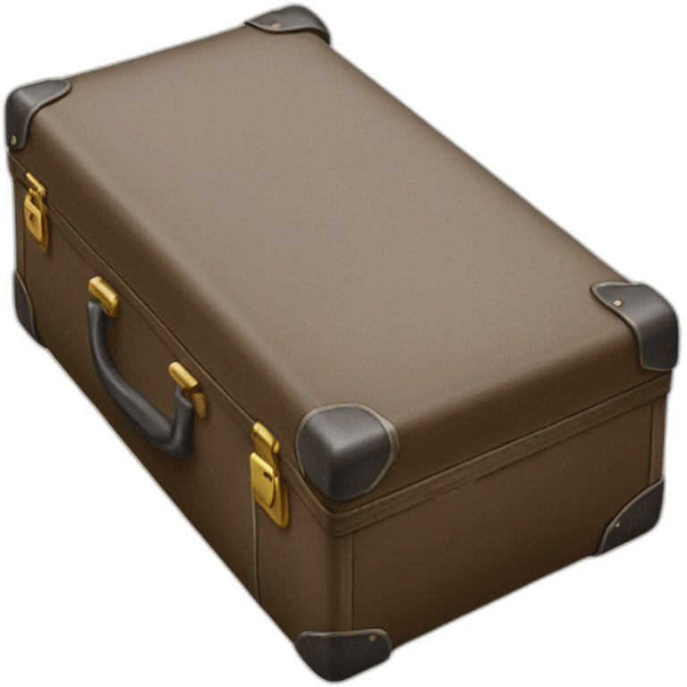 old suitcase empty open emoji