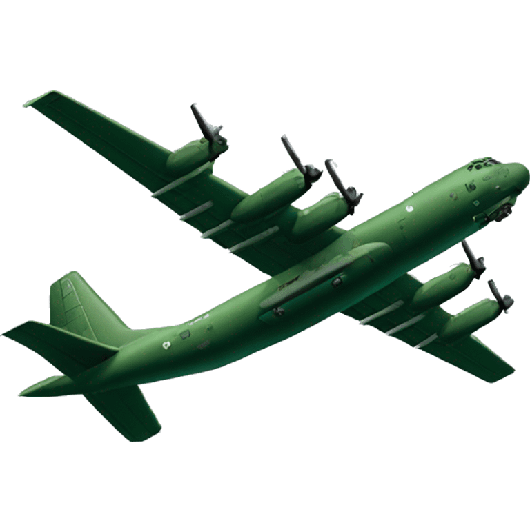 Dark green C-130 plane emoji