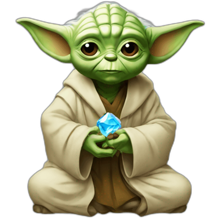 Yoda with jewel emoji