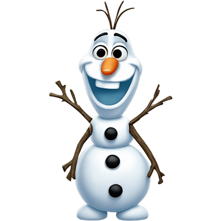 Olaf from frozen emoji