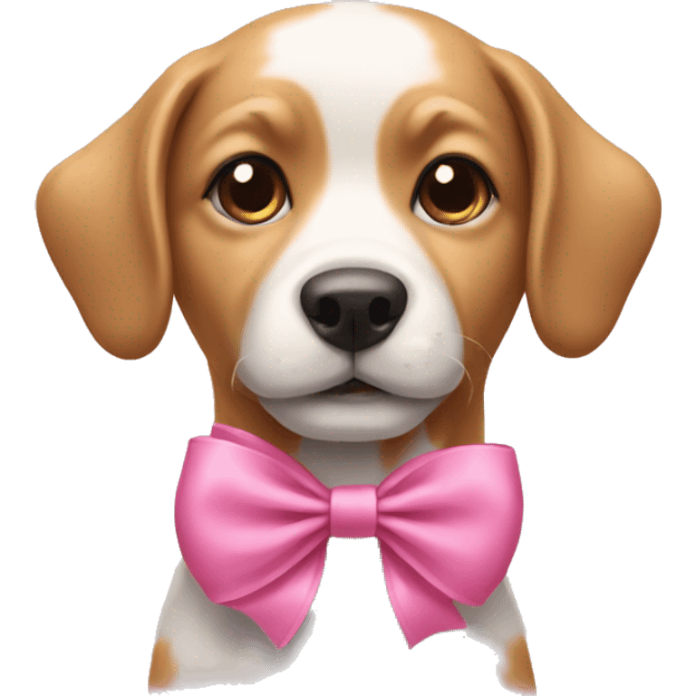 Dog with pink bow emoji