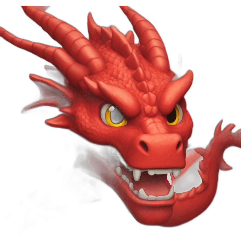 head Red dragon epic pixel emoji