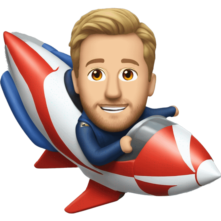 Harry kane riding rocket emoji