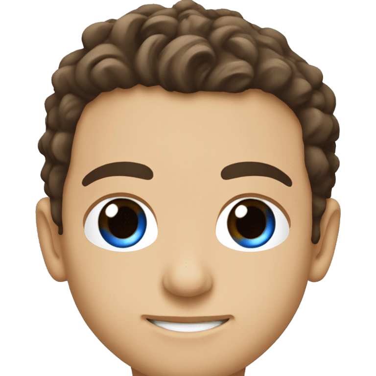 Lando norris mclaren with blue eyes and a mole emoji