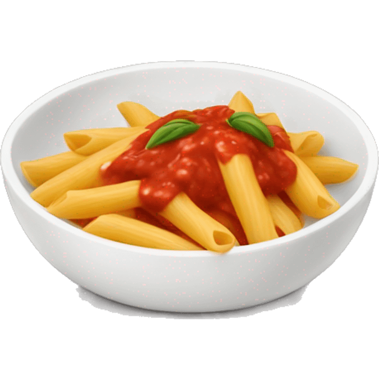 penne with red sauce in a bowl emoji