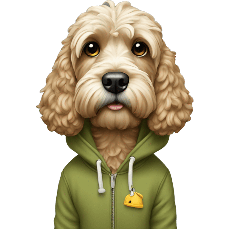 cockapoo wearing a hoodie  emoji