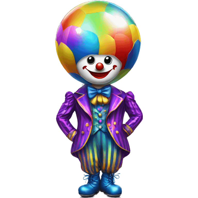 Disco ball clown emoji