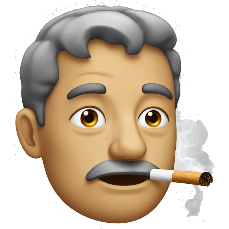 Sleepy smoker emoji