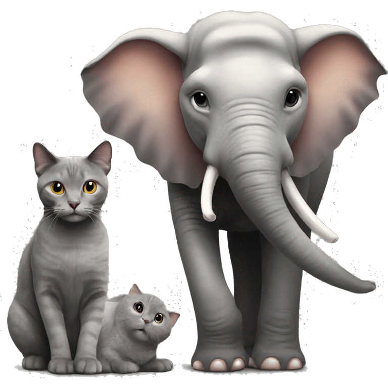 cat with elefant  emoji