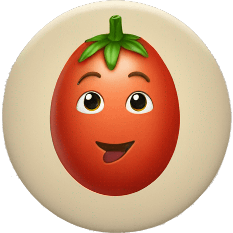 Huevo estrellado en salsa de tomate  emoji