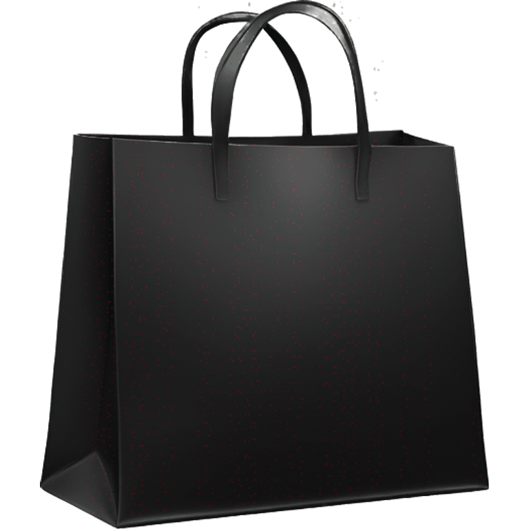 Elegant and simple shopping bag black emoji