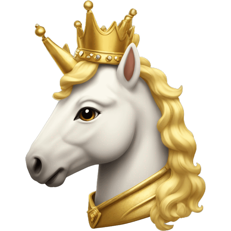 golden uniorn with crown emoji