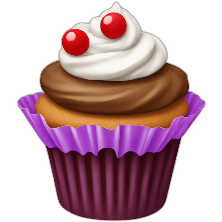 cupcake qui danse avec des chausettes longues emoji