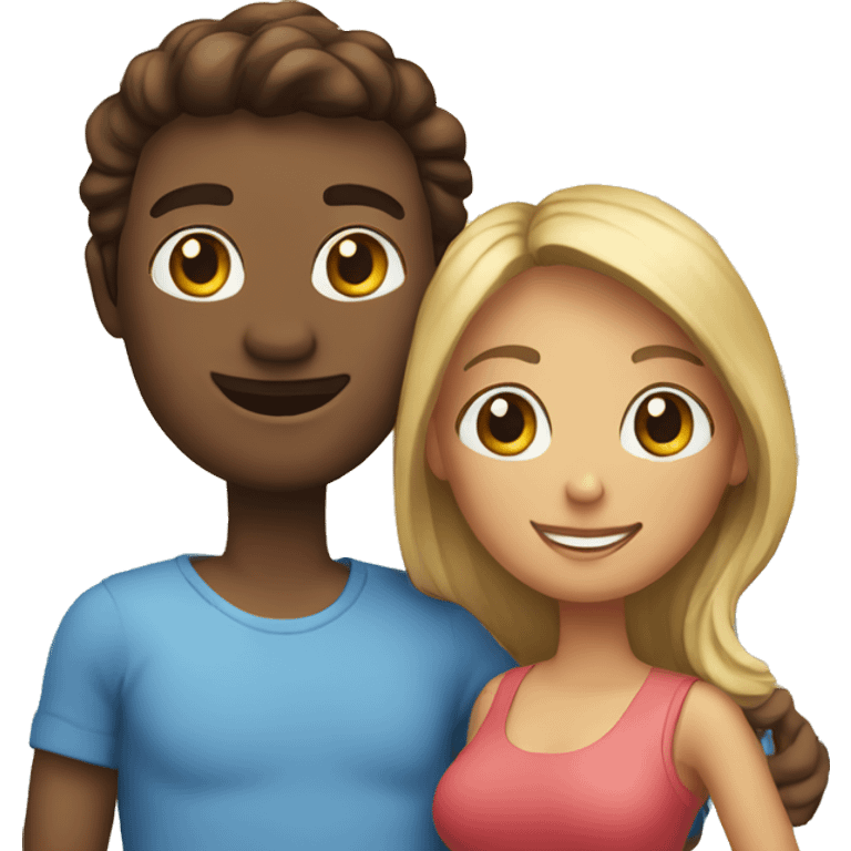 Un couple sur la plage  emoji