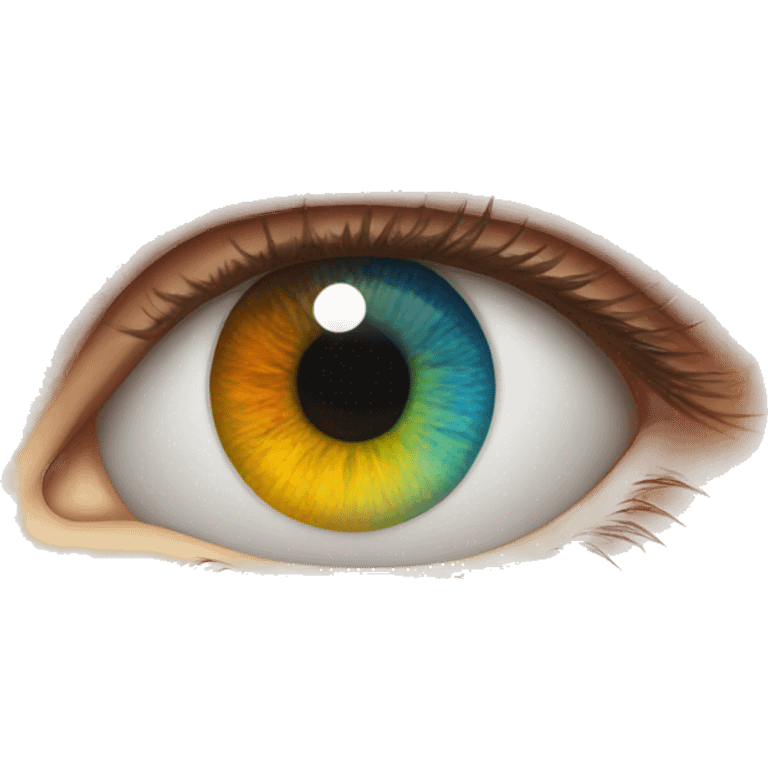 realistic colourful eye emoji