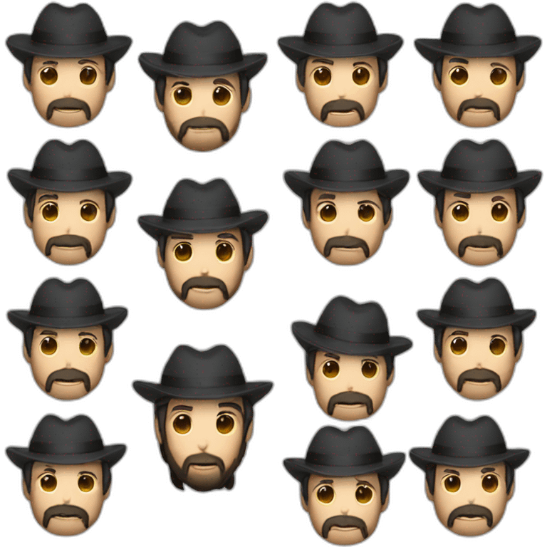 argentinian jesus with short black hair and fedora emoji