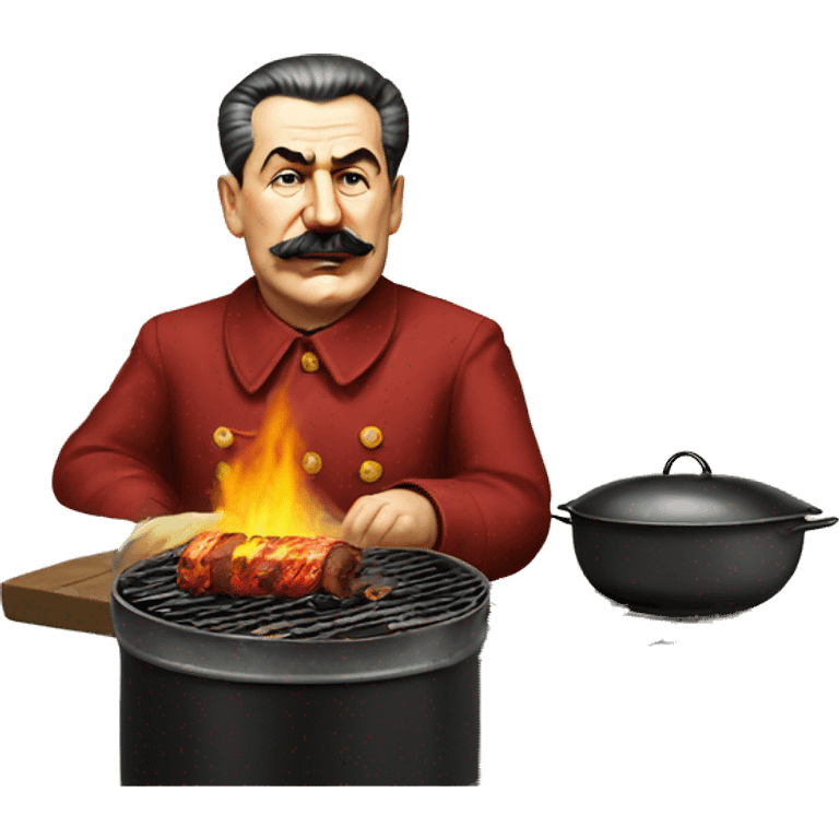 Stalin Doing a BBQ emoji