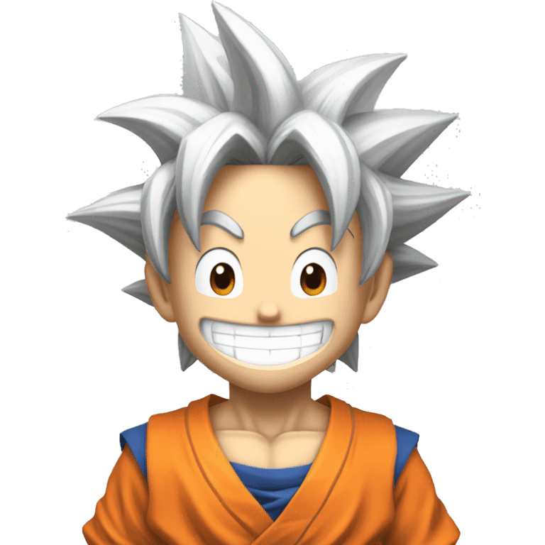 Goku qui est en train de rire emoji