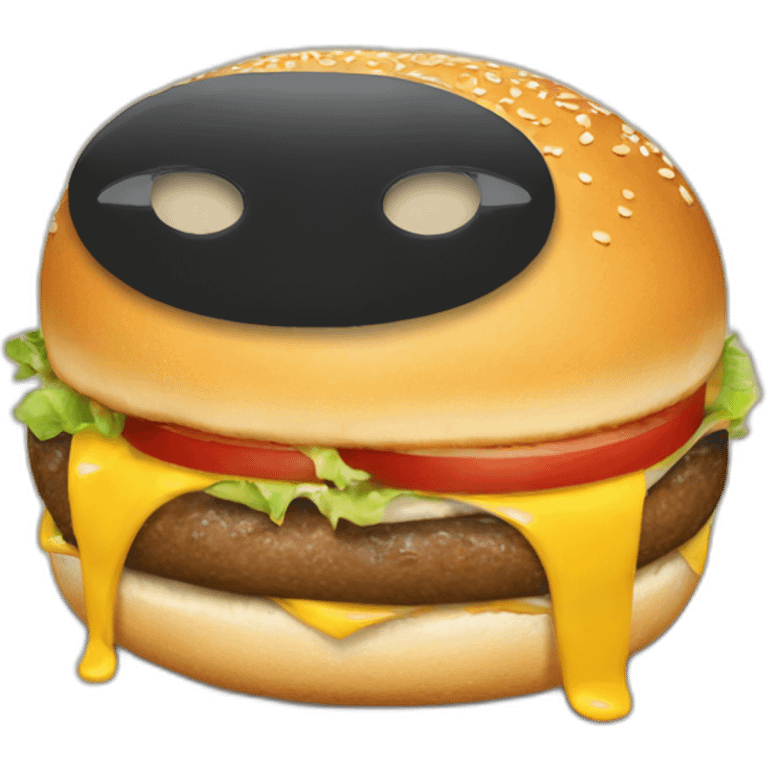 Macron qui mange un burger emoji