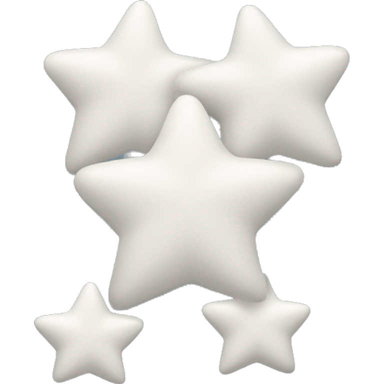 Three little white stars in a cluster. All different sizes emoji