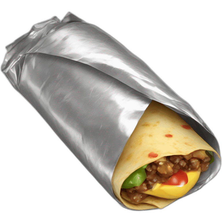 burrito wrapped in foil emoji