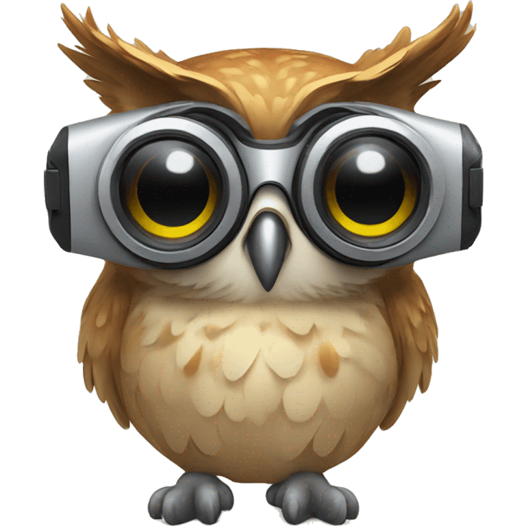 owl with virtual reality glasses emoji