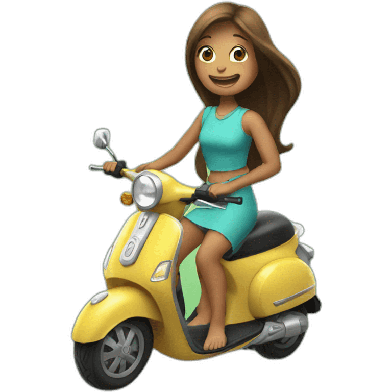 KAZRAÓKE SINGING smule on her scooter emoji